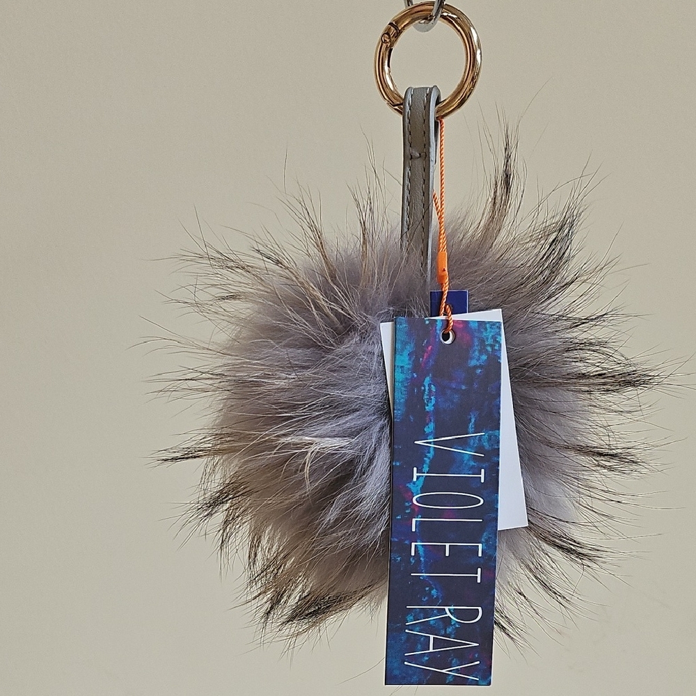 VIOLET RAY Rabbit Fur Charm.